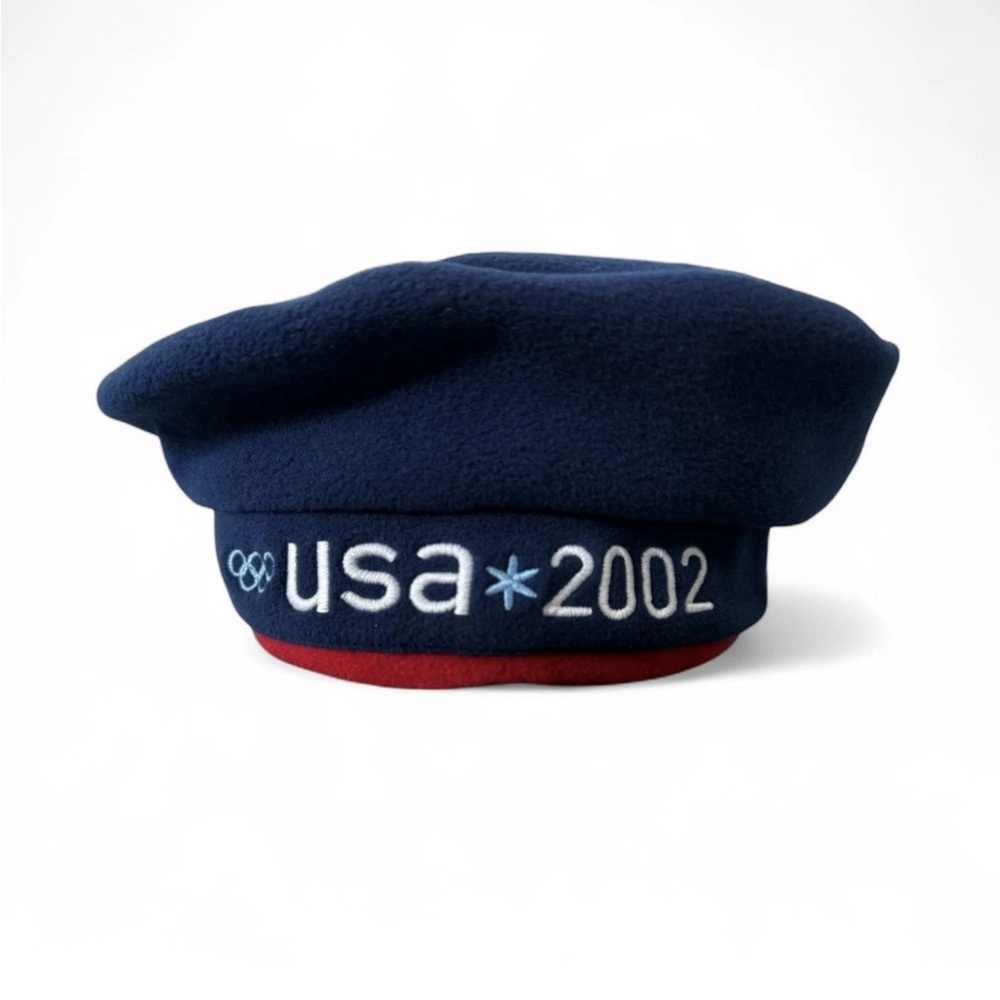 2002 Salt Lake Winter Olympics Beret USA Navy Blue Roots cap hat